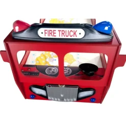 Brandbil – Enkeltseng til børn med LED-lys med Madras