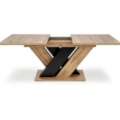 BRANDON Spisebord med udtræk, wotan eg / Sort