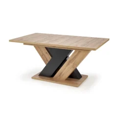 BRANDON Spisebord med udtræk, wotan eg / Sort