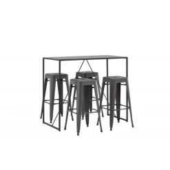 Brea Spisebordssæt - Sort og Mørkegrå