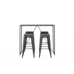 Brea Spisebordssæt - Sort og Mørkegrå