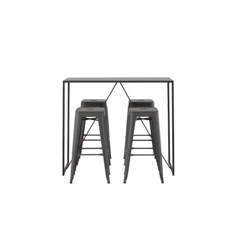 Brea Spisebordssæt - Sort og Mørkegrå