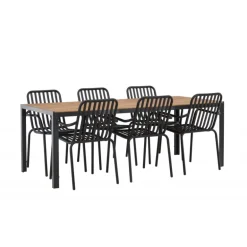 Break Loungesæt - Havemøbelsæt - Sort,Natur