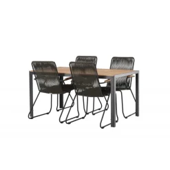 Break Loungesæt - Havemøbelsæt - Sort,Natur