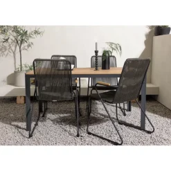 Break Loungesæt - Havemøbelsæt - Sort,Natur