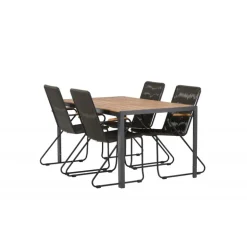 Break Loungesæt - Havemøbelsæt - Sort,Natur