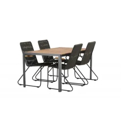 Break Loungesæt - Havemøbelsæt - Sort,Natur