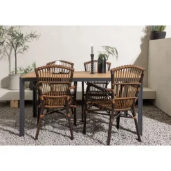 Break Loungesæt - Havemøbelsæt - Brun,Natur