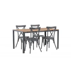 Break Loungesæt - Havemøbelsæt - Mørkegrå,Natur