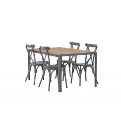 Break Loungesæt - Havemøbelsæt - Mørkegrå,Natur