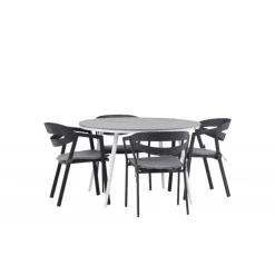 Break Rund Loungesæt - Havemøbelsæt - Grå,Hvid