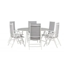 Break Rund Loungesæt - Havemøbelsæt - Grå,Hvid