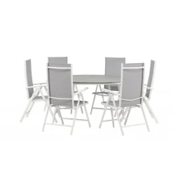 Break Rund Loungesæt - Havemøbelsæt - Grå,Hvid