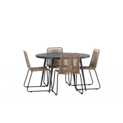 Break Rund Loungesæt - Havemøbelsæt - Sort,Latte