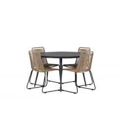 Break Rund Loungesæt - Havemøbelsæt - Sort,Latte