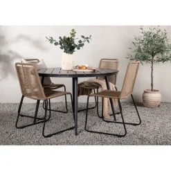 Break Rund Loungesæt - Havemøbelsæt - Sort,Latte