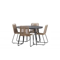 Break Rund Loungesæt - Havemøbelsæt - Sort,Latte