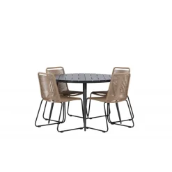 Break Rund Loungesæt - Havemøbelsæt - Sort,Latte