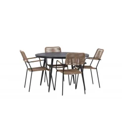 Break Rund Loungesæt - Havemøbelsæt - Sort,Latte