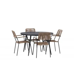 Break Rund Loungesæt - Havemøbelsæt - Sort,Latte