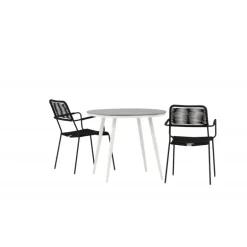 Break Rund Spisestuesæt - Grå,Hvid