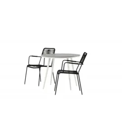 Break Rund Spisestuesæt - Grå,Hvid