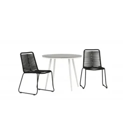 Break Rundt Loungesæt - Havemøbelsæt - Grå,Hvid