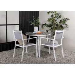 Break Rundt Loungesæt - Havemøbelsæt - Grå,Hvid