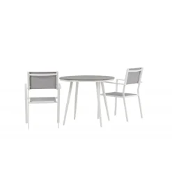 Break Rundt Loungesæt - Havemøbelsæt - Grå,Hvid