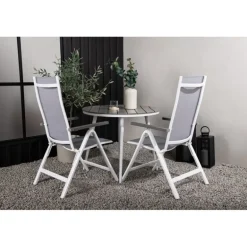 Break Rundt Loungesæt - Havemøbelsæt - Grå,Hvid