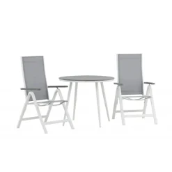 Break Rundt Loungesæt - Havemøbelsæt - Grå,Hvid