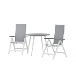 Break Rundt Loungesæt - Havemøbelsæt - Grå,Hvid