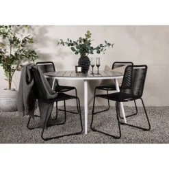 Break Rundt Loungesæt - Havemøbelsæt - Grå,Hvid