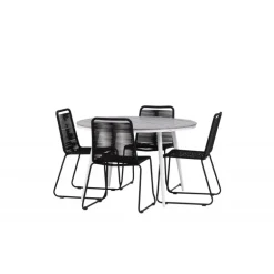 Break Rundt Loungesæt - Havemøbelsæt - Grå,Hvid