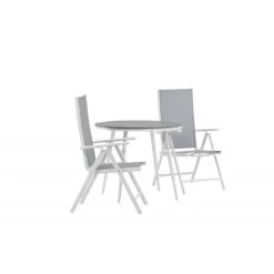 Break Rundt Loungesæt - Havemøbelsæt - Grå,Hvid