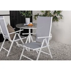 Break Rundt Loungesæt - Havemøbelsæt - Grå,Hvid