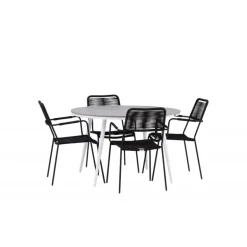 Break Rundt Loungesæt - Havemøbelsæt - Grå,Hvid