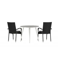 Break Rundt Loungesæt - Havemøbelsæt - Grå,Hvid