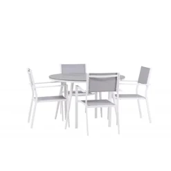 Break Rundt Loungesæt - Havemøbelsæt - Grå,Hvid