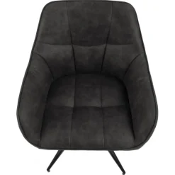 Brenda spisebordsstol med armlæn grå stof