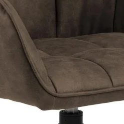 Brenda spisebordsstol med armlæn brun stof