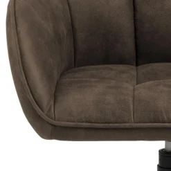 Brenda spisebordsstol med armlæn brun stof