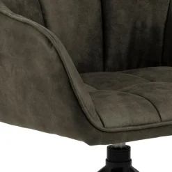 Brenda spisebordsstol med armlæn grøn stof