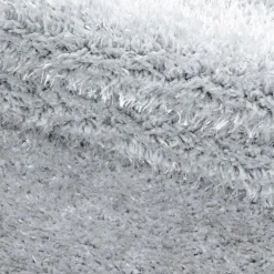 Brilliant Shaggy tæppe Ensfarvet - Sølv