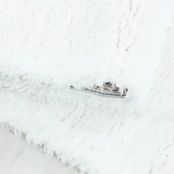 Brilliant Shaggy tæppe Ensfarvet - Sne