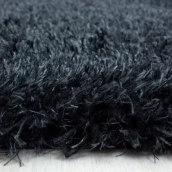 Brilliant Shaggy tæppe Ensfarvet - Sort