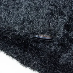 Brilliant Shaggy tæppe Ensfarvet - Sort