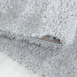 Brilliant Shaggy Tæppeløber Ensfarvet - Sølv