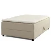 Børkop 7-Zonet 140x200 cm Boksmadras seng med opbevaring Beige Fløjl