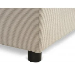 Børkop 7-Zonet 140x200 cm Boksmadras seng med opbevaring Beige Fløjl